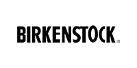 Birkenstock logo on a green background.