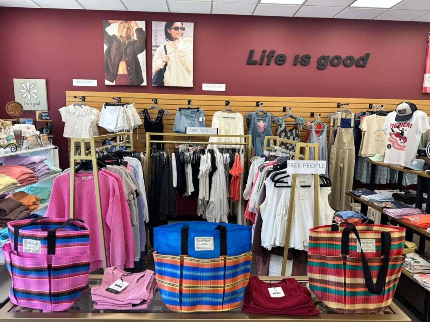 Woman wearing a stylish floral summer dress.